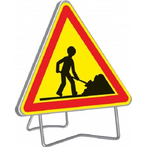 Panneau de signalisation triangulaire 1000mm 'chantier' - TALIAPLAST - 522004 - 535543_0