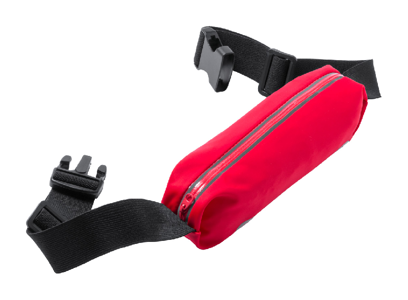 Sac banane avec fenêtre de contact et orifice écouteurs - Lycra - Couleur rouge - 72 g_0
