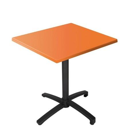 TABLE DE TERRASSE CARRÉE EVA ORANGE 60 X 60 CM