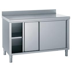 Tournus Équipement - Meuble neutre à portes coulissantes avec dosseret - Longueur 1600 mm - Plastique - Modèle 524375_0