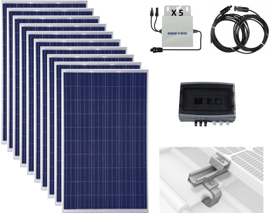 Vertsun - kit 10 panneaux solaires autoconsommation - ka10mpv_0