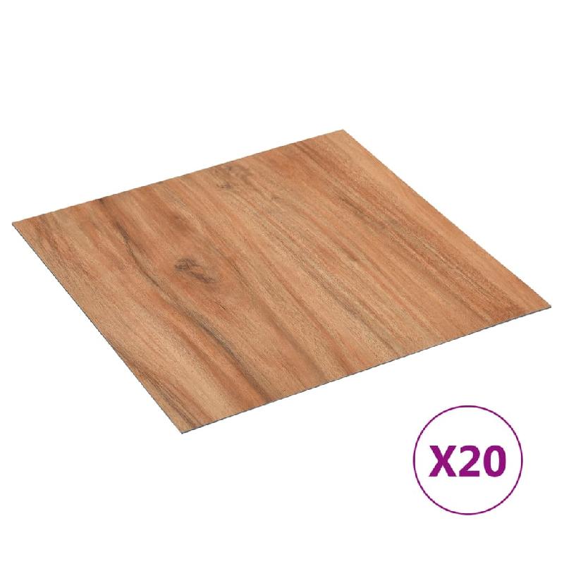 Vidaxl planches plancher autoadhésives 20 pcs pvc 1,86 m² naturel 330163_0