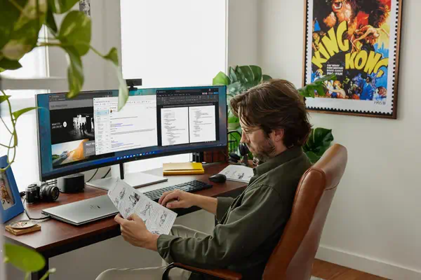 ÀÉcran incurvé DQHD HP E45c G5_0