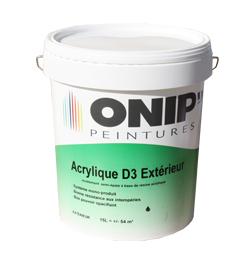 Acrylique D3 extérieur - revêtement semi-épais mat à base de résine acrylique - Blanc + 200 teintes_0