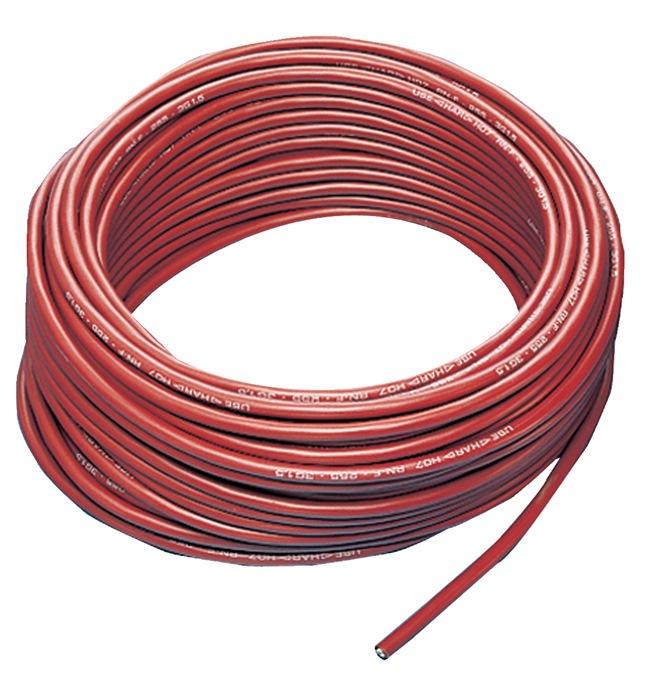 Câble en caoutchouc 450 / 750 V 3 x 1,5 mm² 50 m H07RN-F rouge Jà„GER DIREKT_0