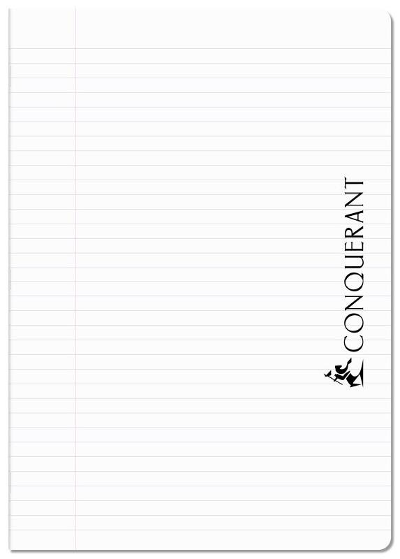 CONQUERANT Lot de 10 Cahier Réversible Classique PP piqué A4, 96p./48 feuilles 90g/m², ligné, incolore - 3020120282091_0