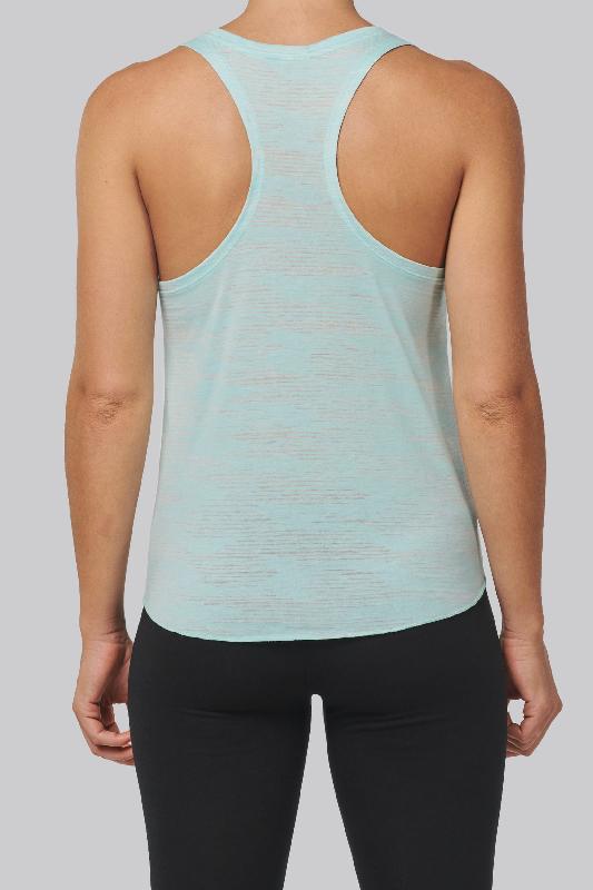 Débardeur sport femme - Réf: PA4009 - PROACT - Polyester et Viscose - Fluorescent Pink - Grandes emmanchures et dos nageur_0