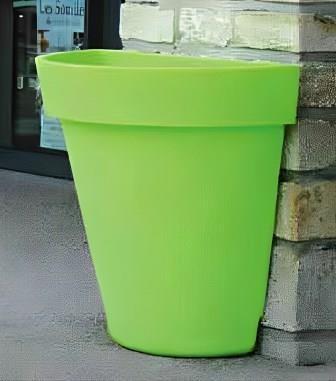 Demi pot rond DÉCO - Polyéthylène - Fixation murale - 21 coloris - Fabrication française_0