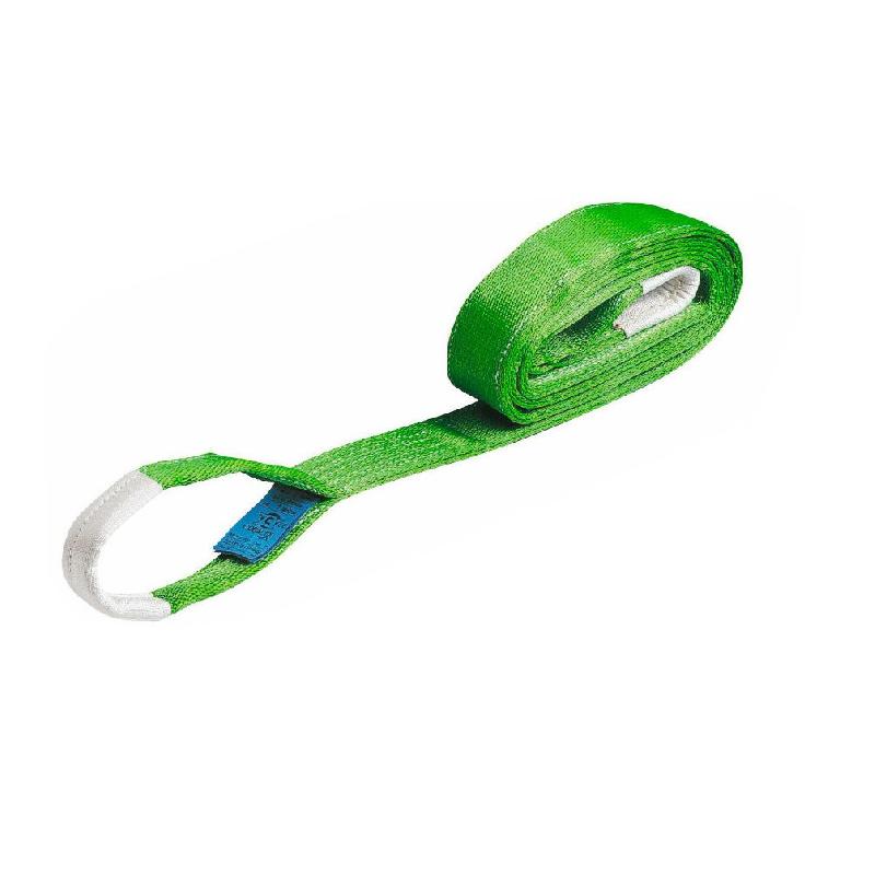 Elingue en sangle plate B 2000 L. 2 mètres x l. 60 mm CU : 2000 Kg Verte NF-EN 1492-2 coeff 7.1 - Cobaltix - gris 3700056072200_0