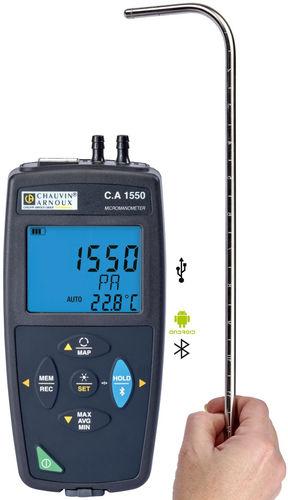 Micromanomètre portable différentiel - +-2450pa - 0.1pa - enregistreur - usb, bluetoo - CARCA1550-Kit_0