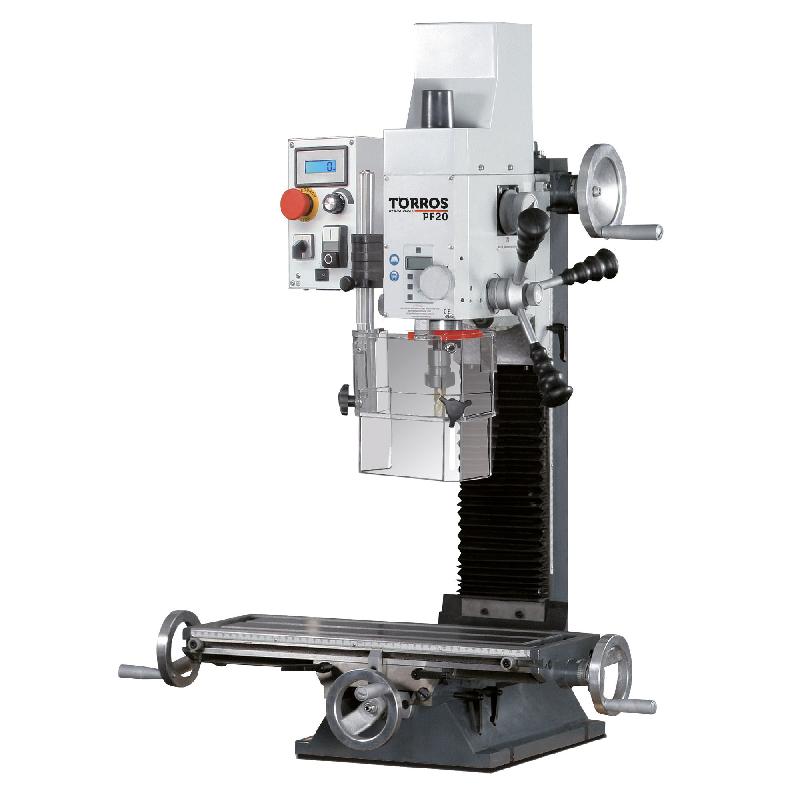 Perceuse-fraiseuse X 280 Y 175 mm Z 280 mm CM2/M10 0,85 kW 230V vitesses variables Torros PF20 VARIO_0