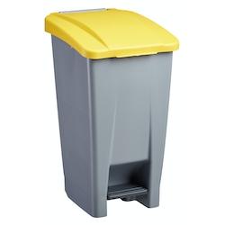 Rossignol - Poubelle mobile à pédale 60L MOBILY GREEN - jaune - jaune plastique 59231_0