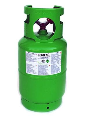 R407C - Gaz réfrigérant non azéotropique pour maintenance industrielle - Bouteille 10kg avec valve 1/4
