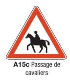 Signalisation de danger type A15c - Passage de cavaliers - Formats miniatures à très grands_0