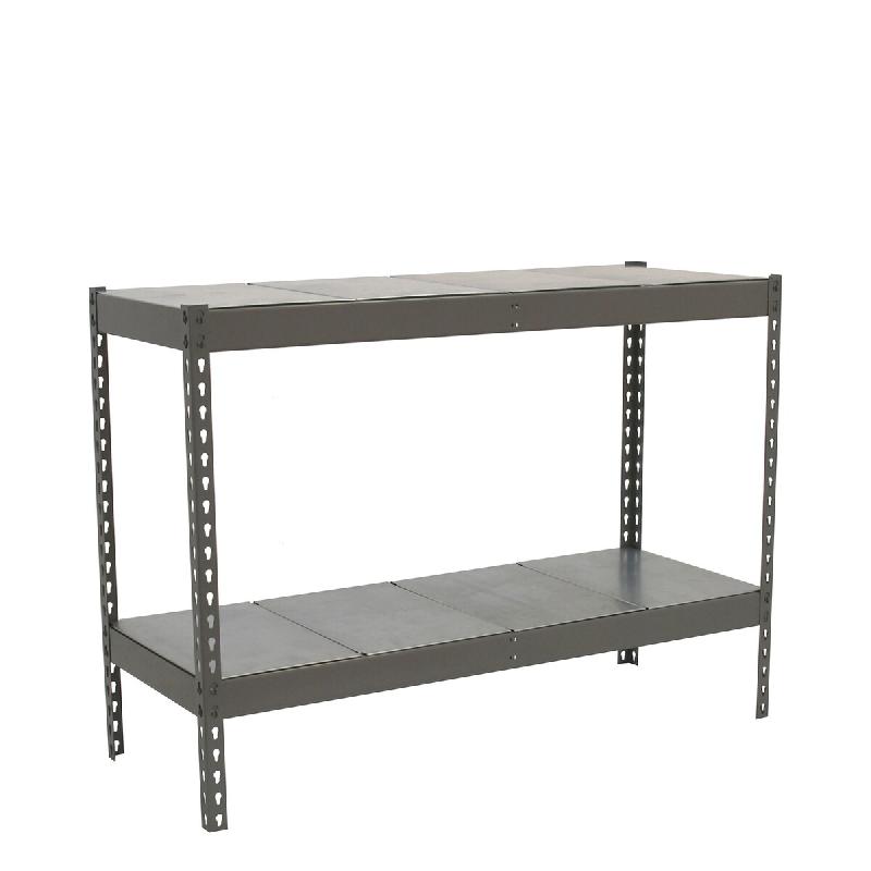 SimonRack Rayonnage industriel, 900x1500x450 mm, 400 kg au point de flexion, 2 étagères métalliques, rayonnage garage, Gris/Galvanisé- Ecoforte -_0