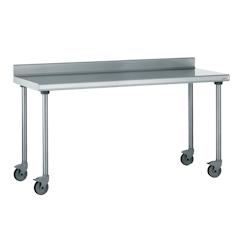 Tournus Equipement Table inox adossée sur roues longueur 1800 mm Tournus - 414996 - plastique 414996_0