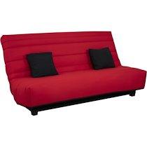 UB DESIGN Canapé lit Axel CC 130 mousse 35 kg couette rouge_0