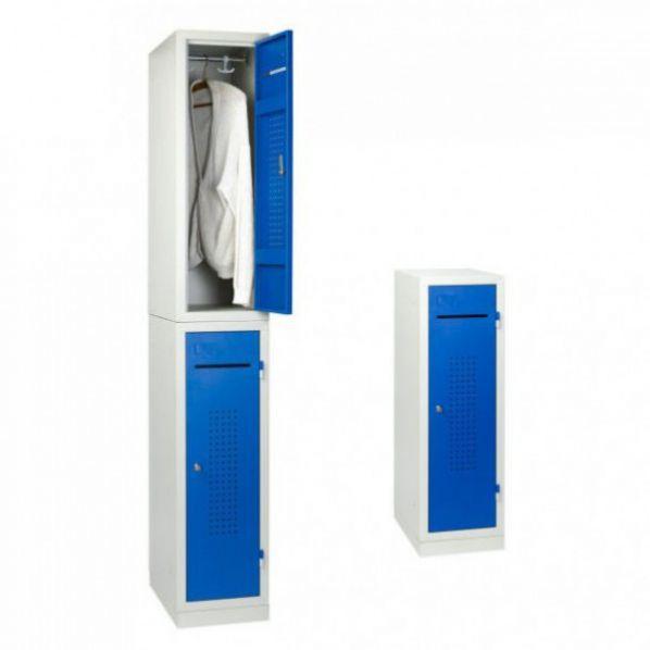 Vestiaire monobloc 1 case - Largeur 300 mm - Modulaire, résistant et sécurisé - Marque Rolléco_0