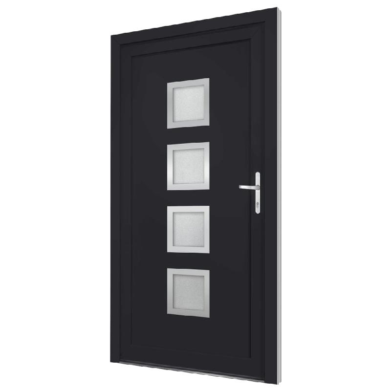 Vidaxl porte d'entrée anthracite 108x208 cm pvc 3187860_0