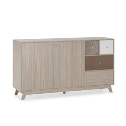 VS Venta-stock Buffet Maia 2 portes 4 tiroirs multicolores - gris Bois manufacturé I23123_0