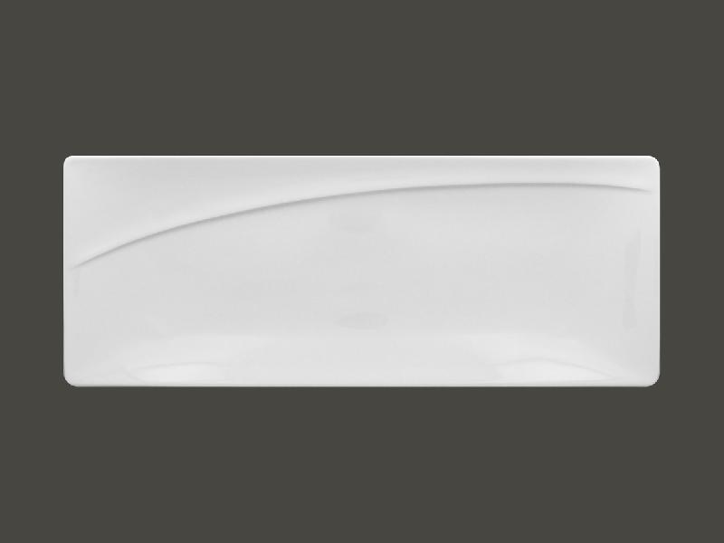 ASSIETTE PLATE RECTANGULAIRE BLANC PORCELAINE 32X12,5 CM MOON RAK