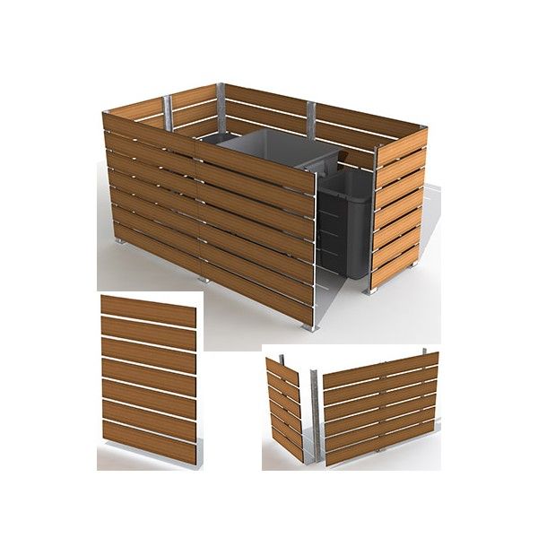 440932 - Abri poubelles et conteneurs - 1001 Poubelles - L 150 x H 157 cm - Stratifié compact 14 mm_0