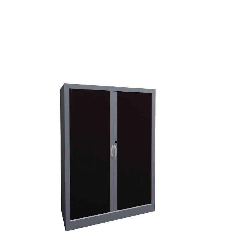 ARMOIRE MÉTAL CLASSIQUE 80 X 135 CM RIDEAUX PVC PRUNE/ALU - MANUTAN COLLECTIVITÉS