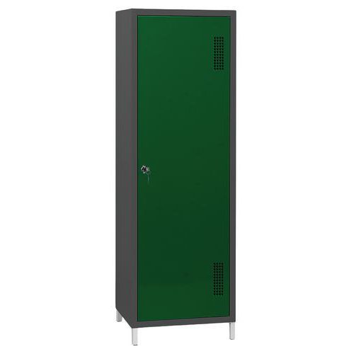 ARMOIRE RANGEMENT L600 CORPS ANTHRACITE PORTES VERT 6029