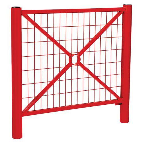 BARRIÈRE PROVINCE GRILLAGÉE 1.07 INOX BROSSÉ ZINC ROUGE 3020 - PROCITY