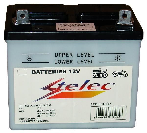 BATTERIE U1-32/U1-11 + GAUCHE + PACK ACIDE