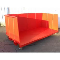 Benne auto-basculante à déchets plats - Fabrication française - Mécano-soudée en tôle ép. 3 mm_0