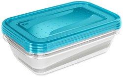 BOÎTE DE CONSERVATION 'FREDO FRESH', 4,3 L, BLEU - LOT DE 3