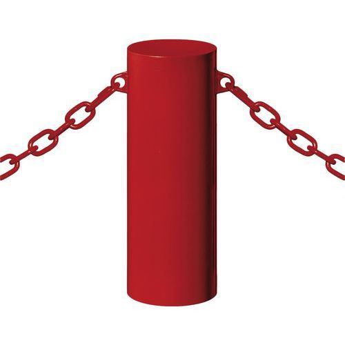 BORNE BARCELONE Ø 22 CM 2 ANNEAUX - ZINC ROUGE FONCÉ 3004 - PROCITY