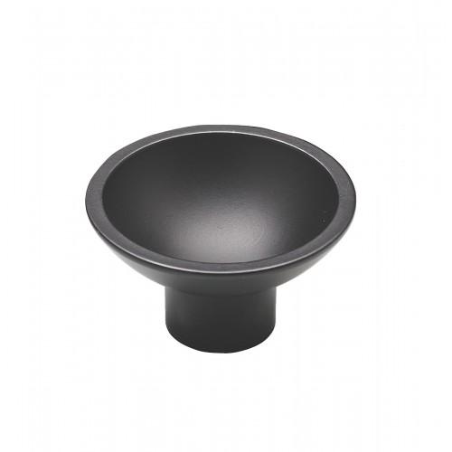 BOUTON DE MEUBLE EN ZAMAK TAZZA - DIAMÈTRE 53 MM - NOIR MAT METAKOR