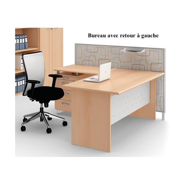 Bureau avec retour et caisson intégré IDEA Pano - Quadrifoglio - 180, Gris, 3 tiroirs_0