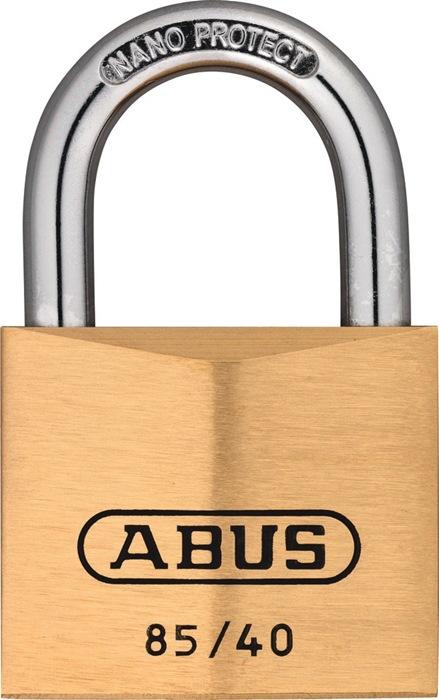 Cadenas cylindrique 85/40 GL - Largeur 40 mm en laiton - Fermeture identique 0709 ABUS_0