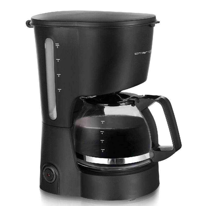 Cafetière Emerio Compact 0,6 L – 5 tasses – Carafe en verre – Filtre amovible – 600 W – CME-116801 Noir - noir plastique 7333282032500_0