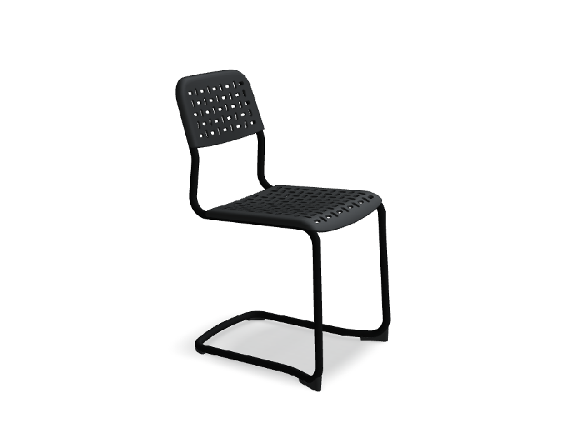 Chaise TUBE base luge - noir_0