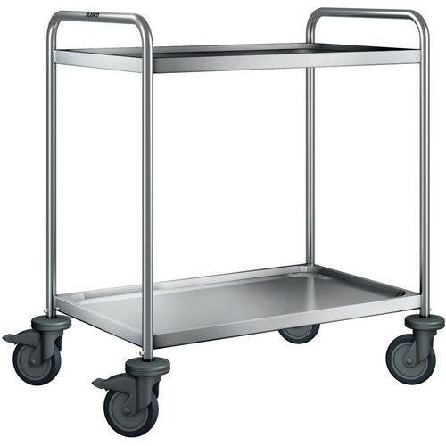CHARIOT DE SERVICE SW 8 X 5-2 AVEC ROUES PLASTIQUE - BLANCO
