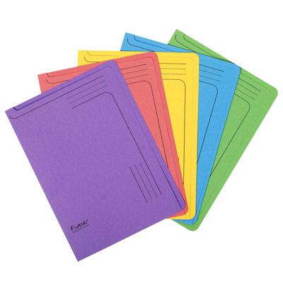 CHEMISE COIN EXACOMPTA FOREVER EN CARTE SEMI RIGIDE 290 G - FORMAT A4 - COLORIS ASSORTIS - LOT DE 25
