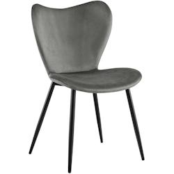 CLP Chaise de salle à manger Maika Anthracite/Velours - gris textile 326421_0
