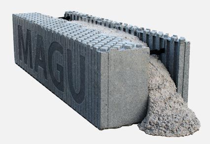 Coffrage pour mur en béton - magu - isolant_0