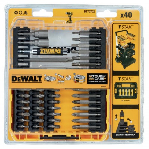 COFFRET 40 PIÈCES FLEXTORQ - PODZIDRIV - PHILLIPS - TORX - PORTE-EMBOUT DEWALT