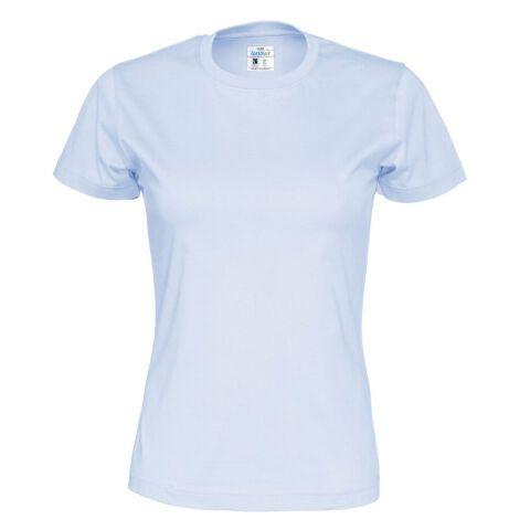 COTTOVER T-SHIRT COL ROND FEMME - CERTIFIÉ GOTS BLEU CLAIR - TAILLE XXL