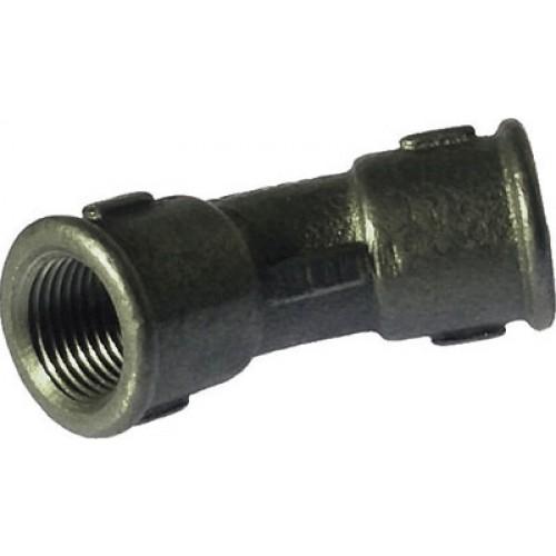 COUDE FONTE 45° FEMELLE / FEMELLE - FILETAGE 40/49 NOIR CODITAL
