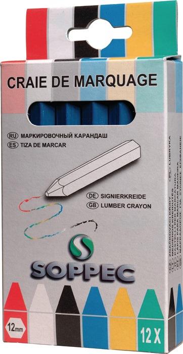 Craie de marquage boîte avec 12 un.En bleu sans emballage papier 12 pièces/boîte SOPPEC_0