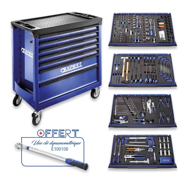 Servante 6 tiroirs et 6 modules 123 outils E220310 Facom Expert