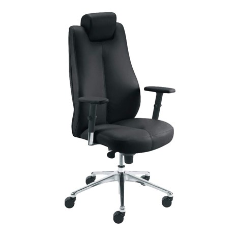 FAUTEUIL DE BUREAU ERGONOMIQUE SONATA CUIR NOIR