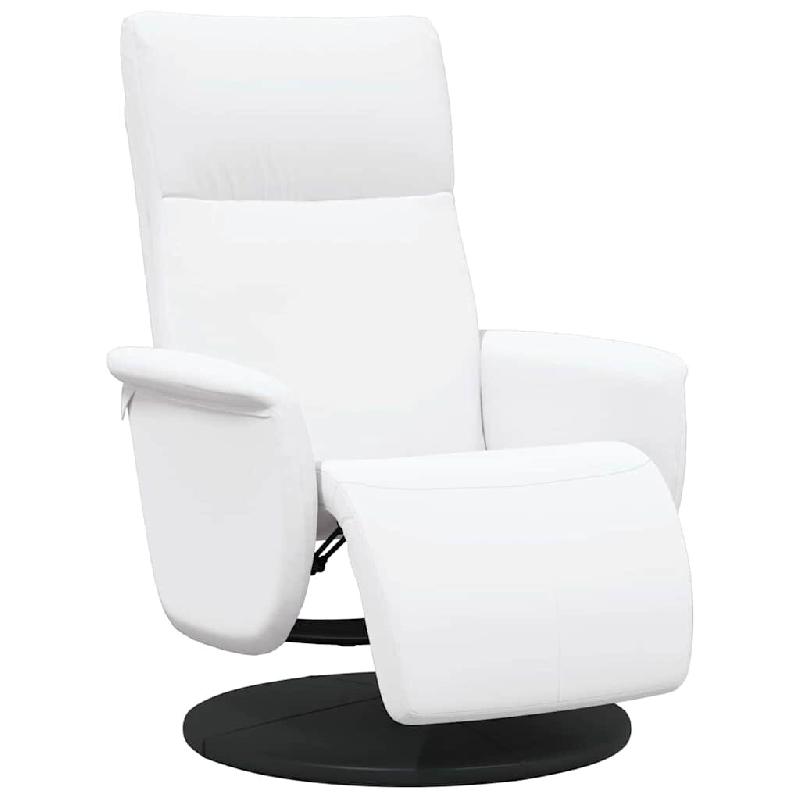 Fauteuil de massage inclinable Blanc Simili cuir Modèle Gornelis - 8721288290380_0