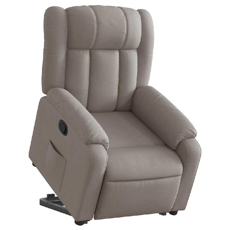 Fauteuil inclinable taupe tissu Modèle Xalmora - 8721012178120_0